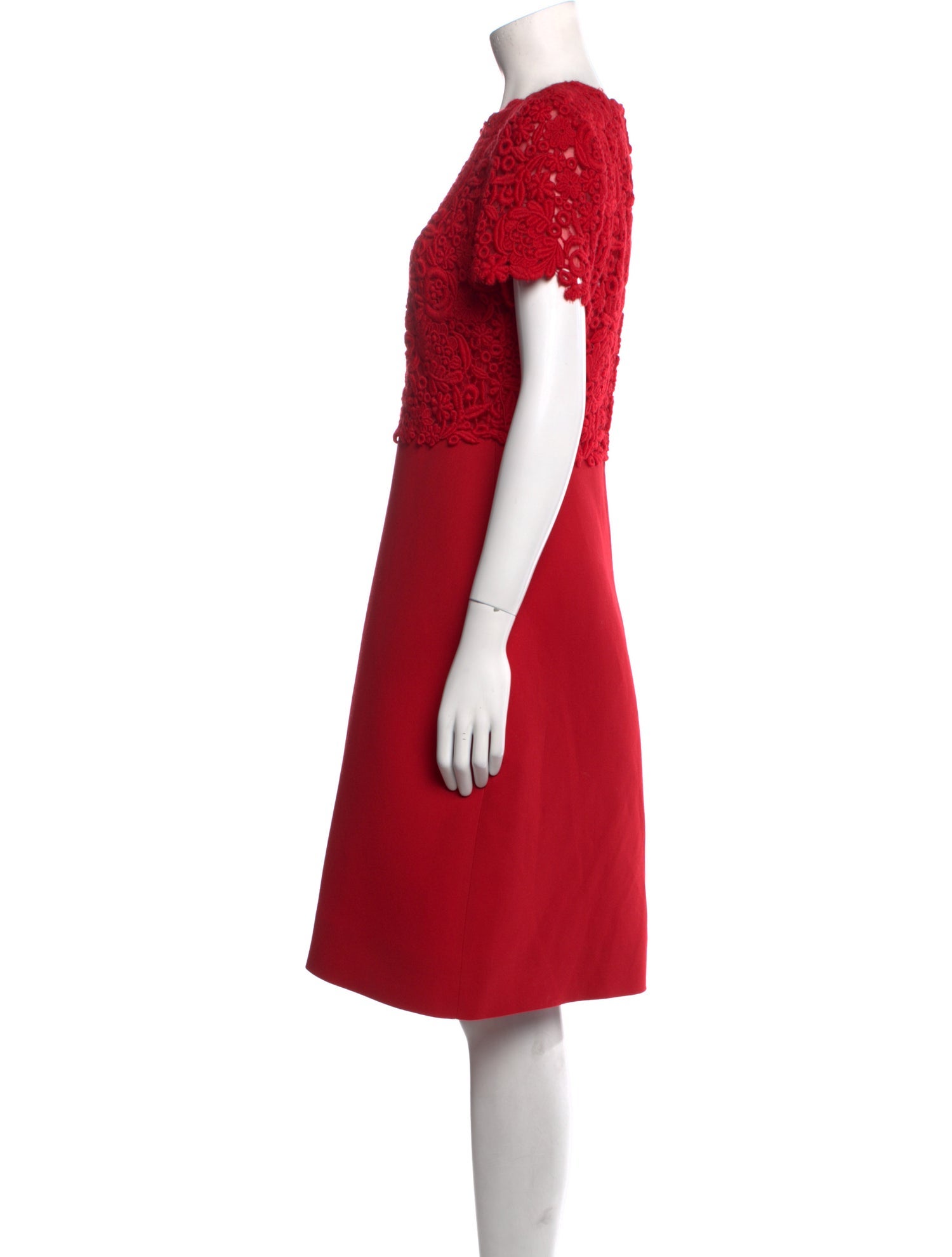 Valentino Crew Neck Knee-Length Dress